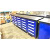 Image 2 : STEELMAN 25 DRAWER BLUE PAINTED FRONT WORKBENCH (113"W 23.5"D 36"H)