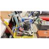 Image 2 : CRATE OF ASSORTED CAULKING GUNS, PISTOL GRIP GREASE GUN, BUCKET OF JIFFLER MIXERS & OTHER