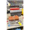 Image 1 : 2 METAL TOOL BOXES * 1 WITH CONTENTS * & A COMMERCIAL TILE CUTTER