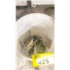Image 2 : BUCKET OF VARIOUS SIZED CHISEL BIT ATTACHMENTS
