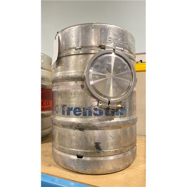 21"H STAINLESS STEEL MINI CUSTOM BREW KEG WITH 2 WAY PORT