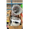 Image 3 : PALLET OF ASSORTED PLUMBING / DUCTING PARTS, HARDWARE, & MESH