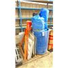Image 1 : PALLET OF ASSORTED CONSTRUCTION SITE TARPS, SIGNS & SAFETY CONES