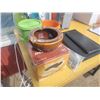 Image 4 : 2 irons, Tupperware, ashtrays, business card holders