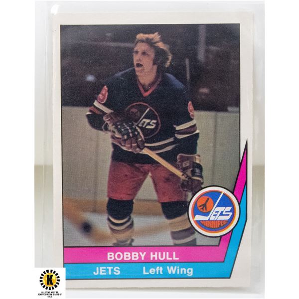1977-78 O-PEE-CHEE BOBBY HULL CARD NUMBER 50