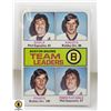 Image 1 : 1975-76 TOPPS PHIL ESPOSITO / BOBBY ORR CARD #314