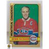 Image 1 : 1972-73 O-PEE-CHEE HENRI RICHARD CARD NUMBER 251
