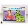 Image 1 : 1971-72 O-PEE-CHEE J.C. TREMBLAY CARD NUMBER 252