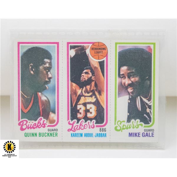 1980-81 TOPPS KAREEM ABDUL-JABBAR CARD NUMBER 133