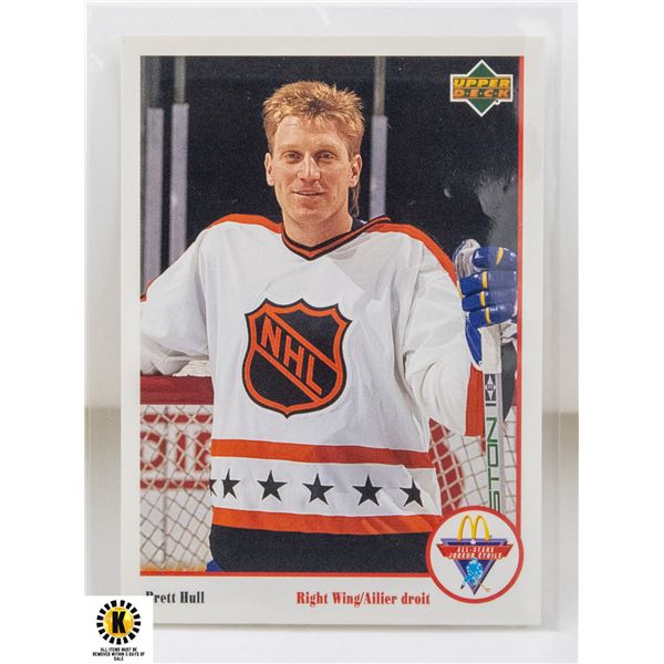 1981-82 UPPER DECK BRETT HULL CARD NUMBER MC-13
