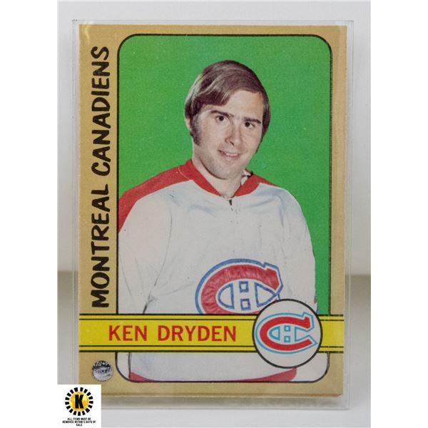 1972-73 O-PEE-CHEE KEN DRYDEN CARD NUMBER 145