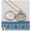 Image 1 : SILVER NECKLACE & LOCKET STERLING 22"