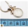 Image 1 : SILVER NECKLACE W/ VINE FACETED STONE