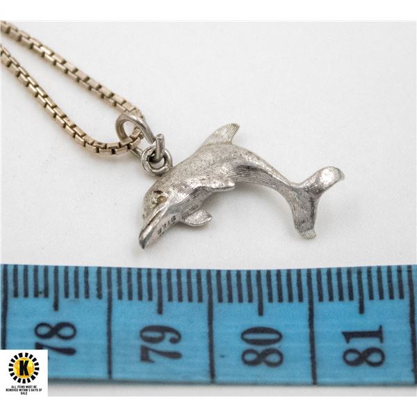 METALSMITHS SILVER CHAIN W/ DOLPHIN