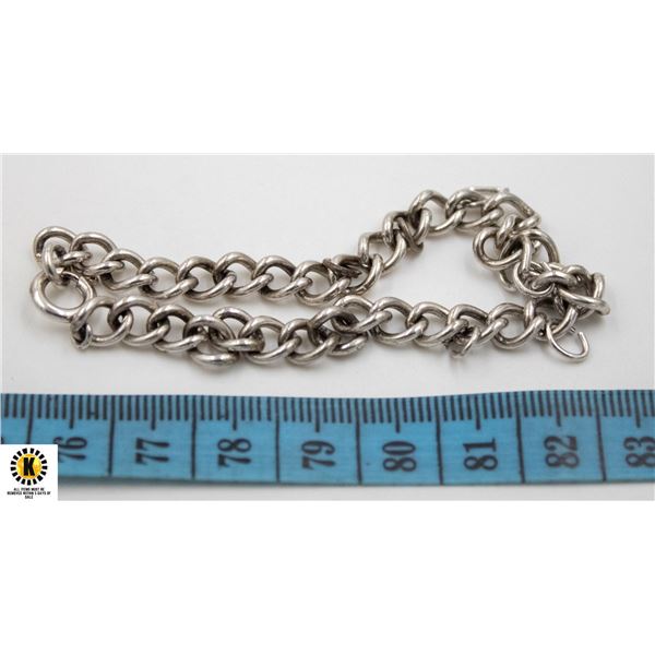 STERLING CHARM BRACELET 7-1/2"