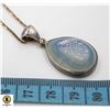 Image 1 : BRAZILIAN AGATE ON 925 ITALY NECKLACE 18"