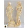 Image 1 : MALE AND FEMALE STATUES STAMPED ITALY