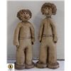 Image 1 : STATUES FATHER/SON 9" BELIEVE TO BE MADE OF CLAY