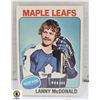 Image 1 : 1975-76 TOPPS LANNY MCDONALD CARD NUMBER 23