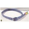 Image 1 : NEW BLUE AND ORANGE STRIPED BELT 51"