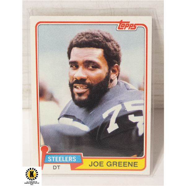 1981 TOPPS JOE GREENE CARD NUMBER 495