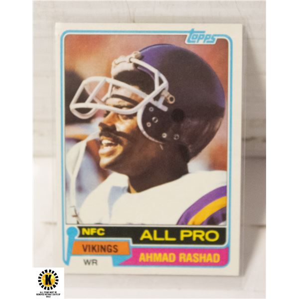 1981 TOPPS AHMAD RASHAD CARD NUMBER 140