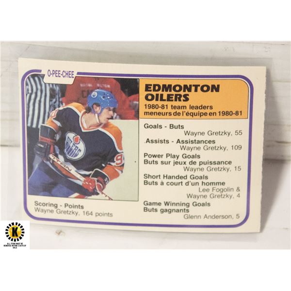 1981-82 O-PEE-CHEE WAYNE GRETZKY CARD NUMBER 126