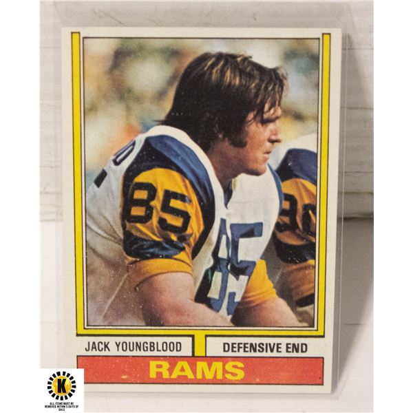 1974 TOPPS JACK YOUNGBLOOD ROOKIE CARD #509