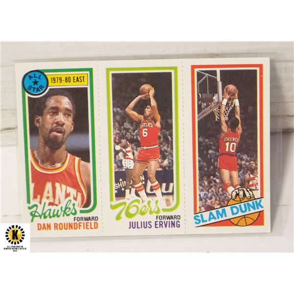 1980-81 TOPPS JULIUS ERVING CARD NUMBER 181