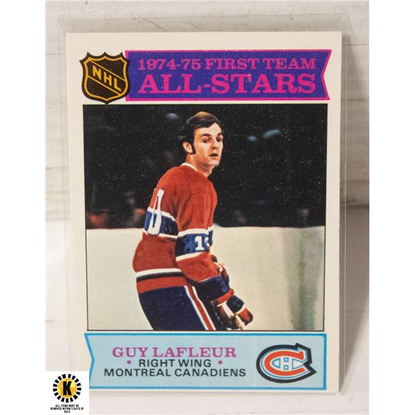 1975-76 O-PEE-CHEE GUY LAFLEUR CARD NUMBER 290