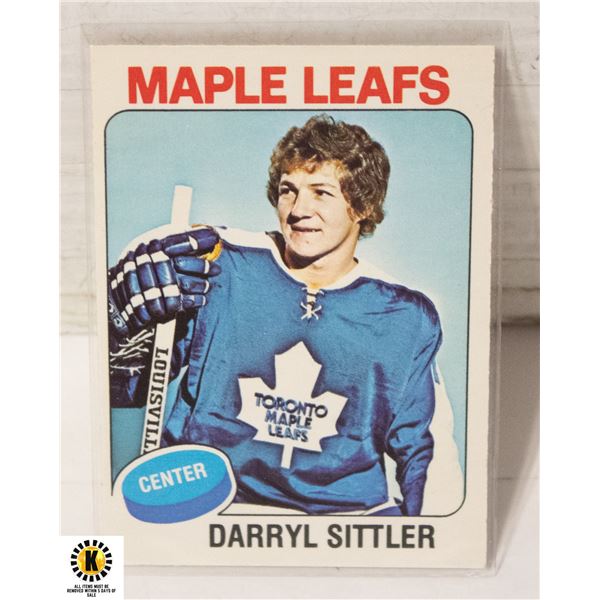 1975-76 O-PEE-CHEE DARRYL SITTLER CARD NUMBER 150