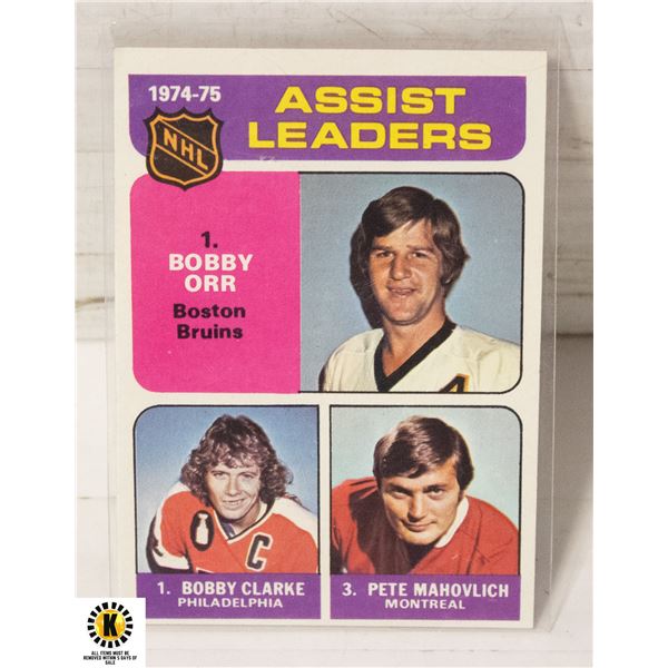 1975-76 TOPPS BOBBY ORR CARD NUMBER 209