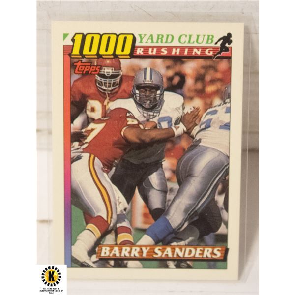 1991 TOPPS BARRY SANDERS CARD # 2