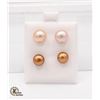 Image 1 : #151-NATURAL AKOYA PEARL EARRINGS  2PCS