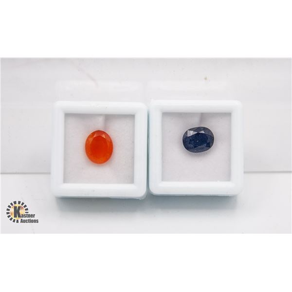 #194-HEATED SAPPHIRE 4.40 CT & CAMELIAN 2.60CT