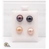 Image 1 : #142-NATURAL AKOYA PEARL EARRINGS  2PCS