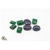 Image 1 : #65-GREEN EMERALD & SAPHHIRE GEMSTONES  81 CT