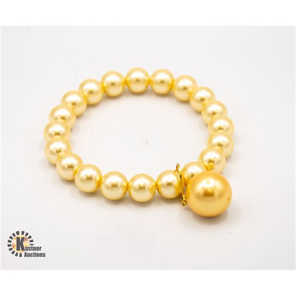 #22-SEA SHELL PEARL BRACELET 10-16 MM