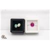 Image 1 : #79-HEATED RUBY 2.65CT & OPAL GEMSTONES 1.60CT