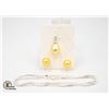 Image 1 : #44-SEA SHELL PEARL EARRINGS,PENDANT, NECKLACE SET