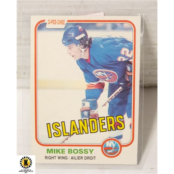 1981-82 O-PEE-CHEE MIKE BOSSY CARD NUMBER 198