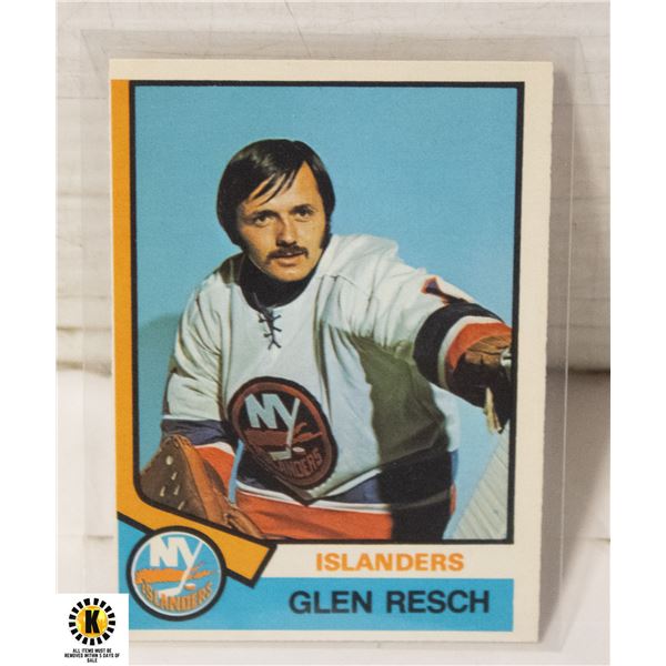 1974-75 O-PEE-CHEE GLEN 'CHICO' RESCH ROOKIE CARD
