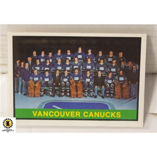 1975-76 O-PEE-CHEE VANCOUVER CANUCKS CARD #322