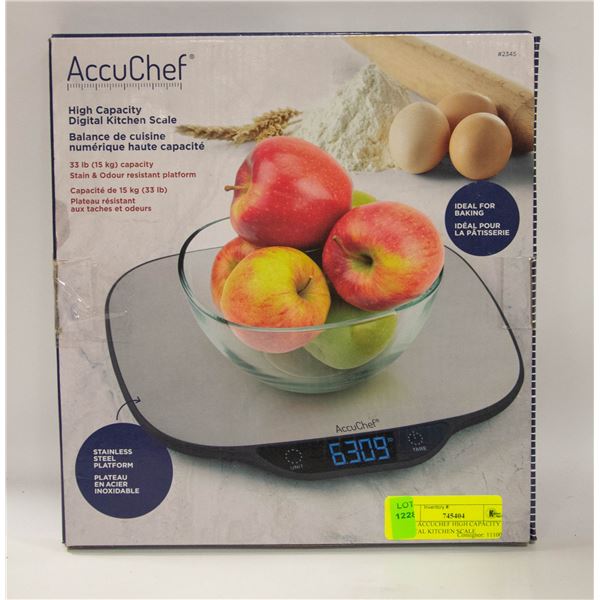 15KG ACCUCHEF HIGH CAPACITY DIGITAL KITCHEN SCALE