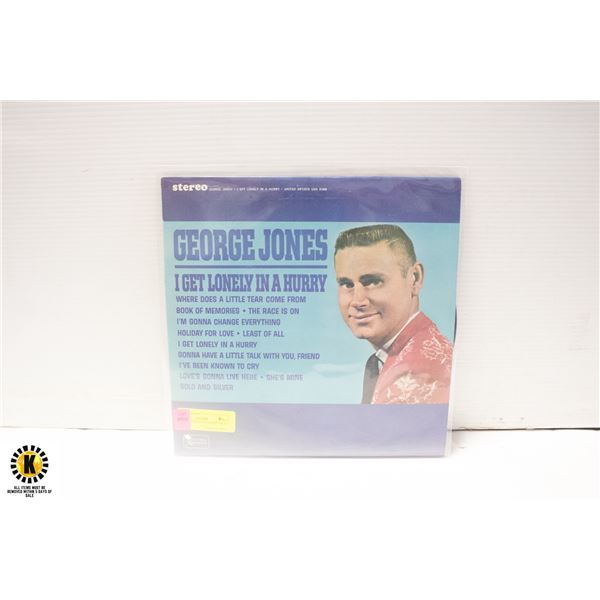 GEORGE JONES I GET LONELY IN A HURRY LP