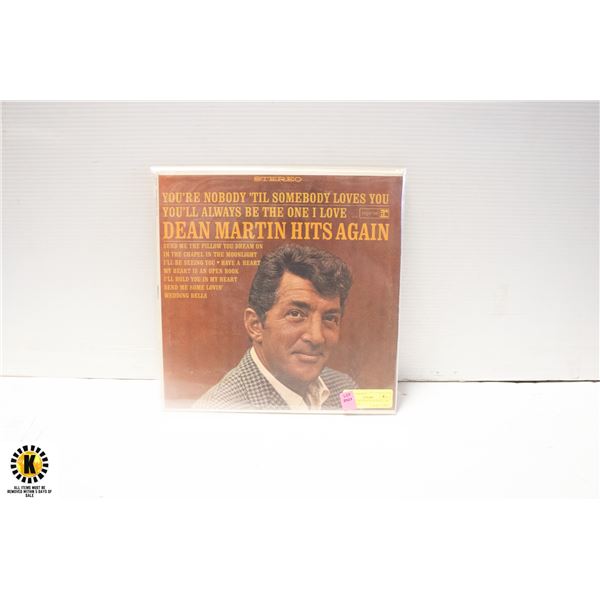 LOT OF 2 DEAN MARTIN VINYL LPS HITS AGAIN