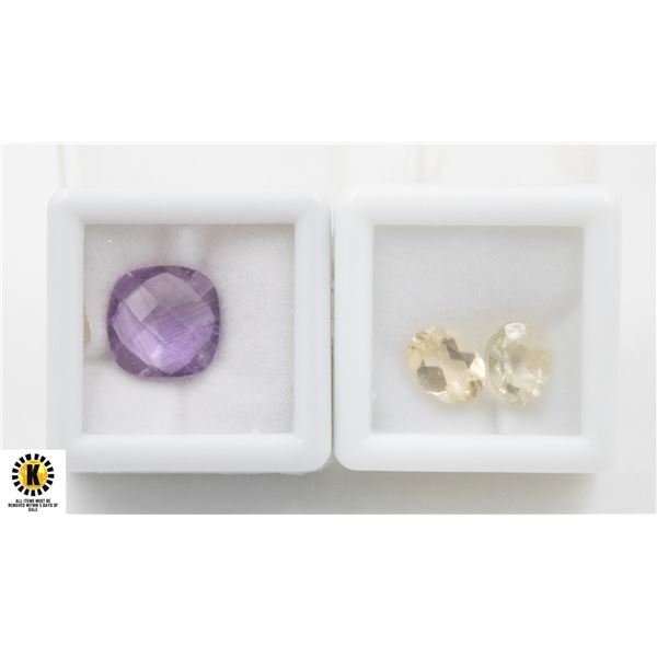 #231-AMETHYST 5.5 CT  & LIGHT CITRINE 3.55 CT
