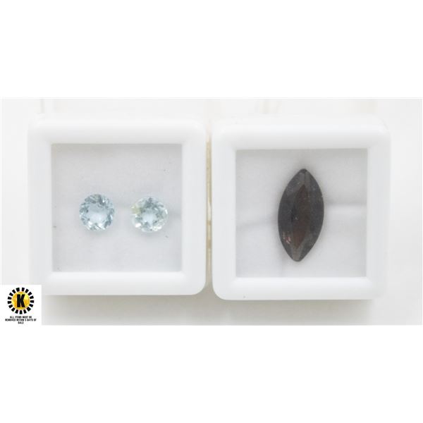 #229-SKY BLUE TOPAZ 1.95 CT  & SMOKEY QUARTZ 3.35C