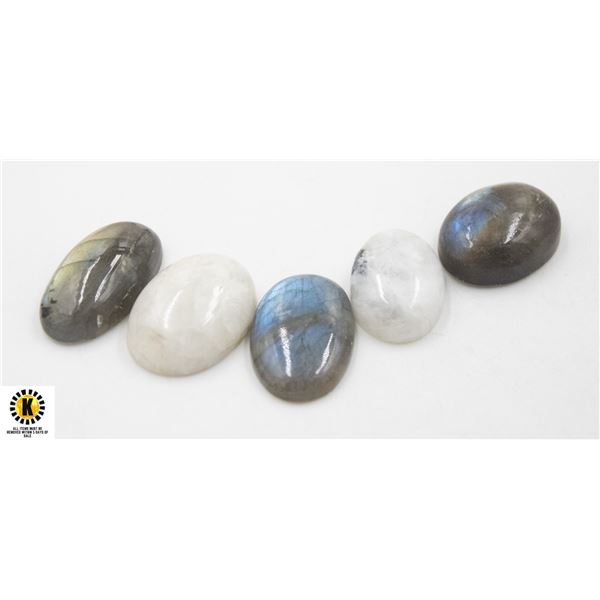 #106-NATURAL LABRADORITE & MOONSTONE 103.95 CT