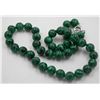 Image 1 : #94-GREEN MALACHITE NECKLACE 10MM/ 18"